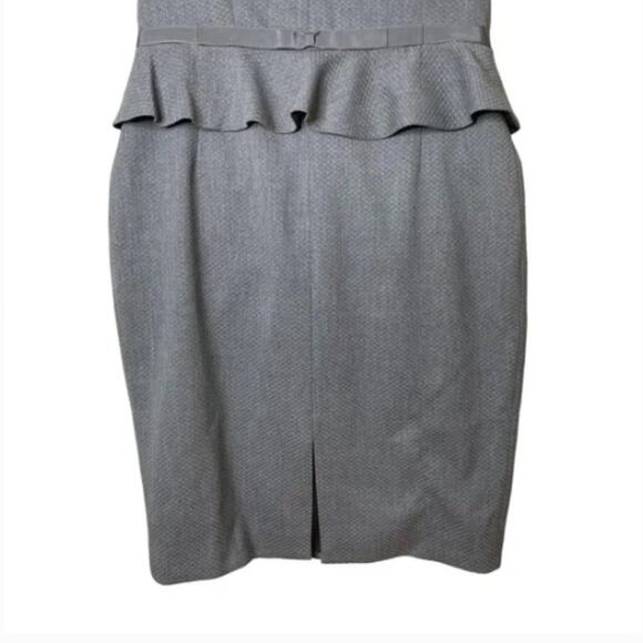 Ted Baker London Nadaed Peplum Dress Mid Grey Size 4 - Picture 4 of 13